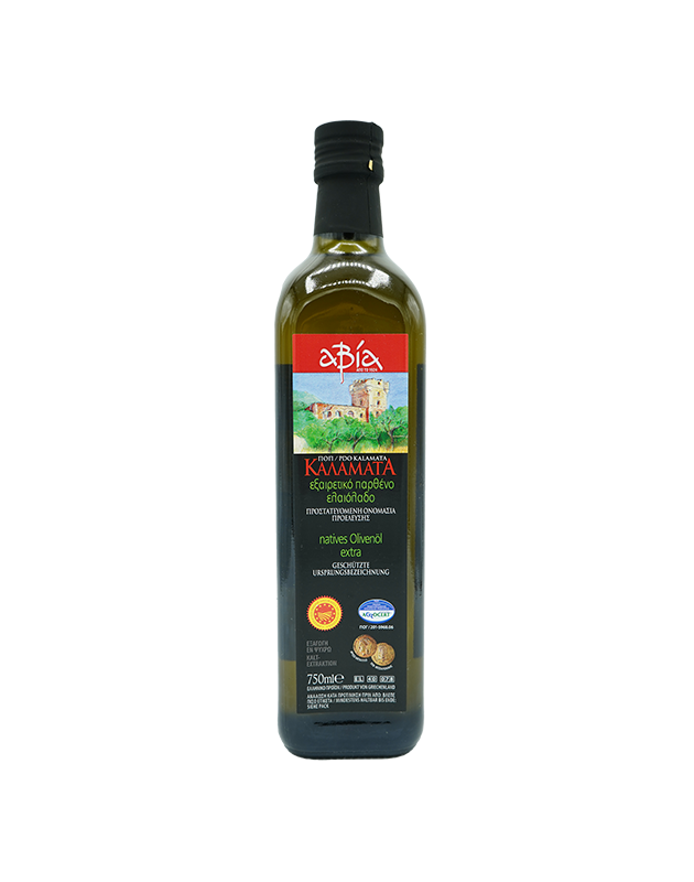 Natives Olivenöl extra, Kalamata, 0,75 l Glasflasche