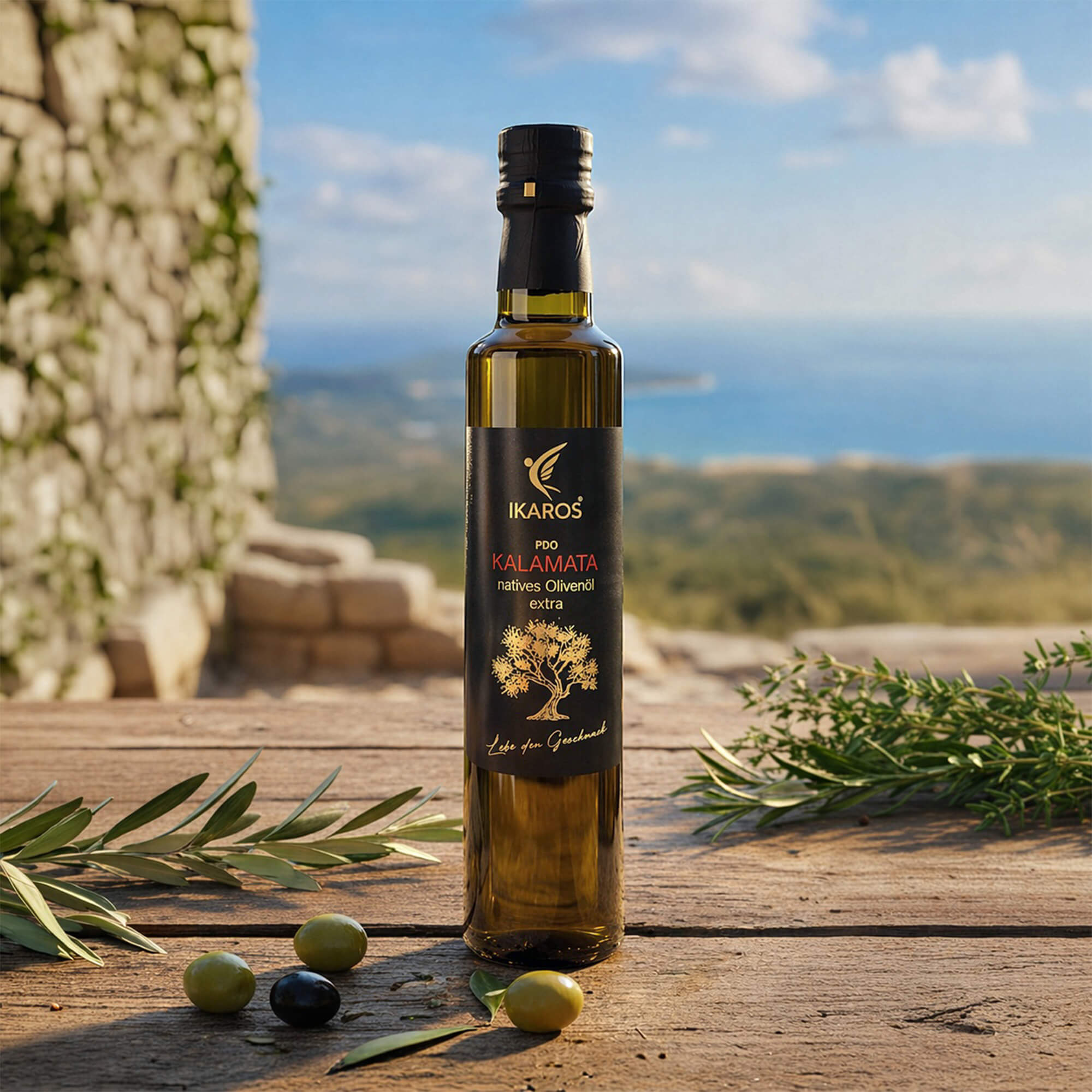 Extra Virgin Olive Oil, Kalamata, 0.5 l Glass Bottle