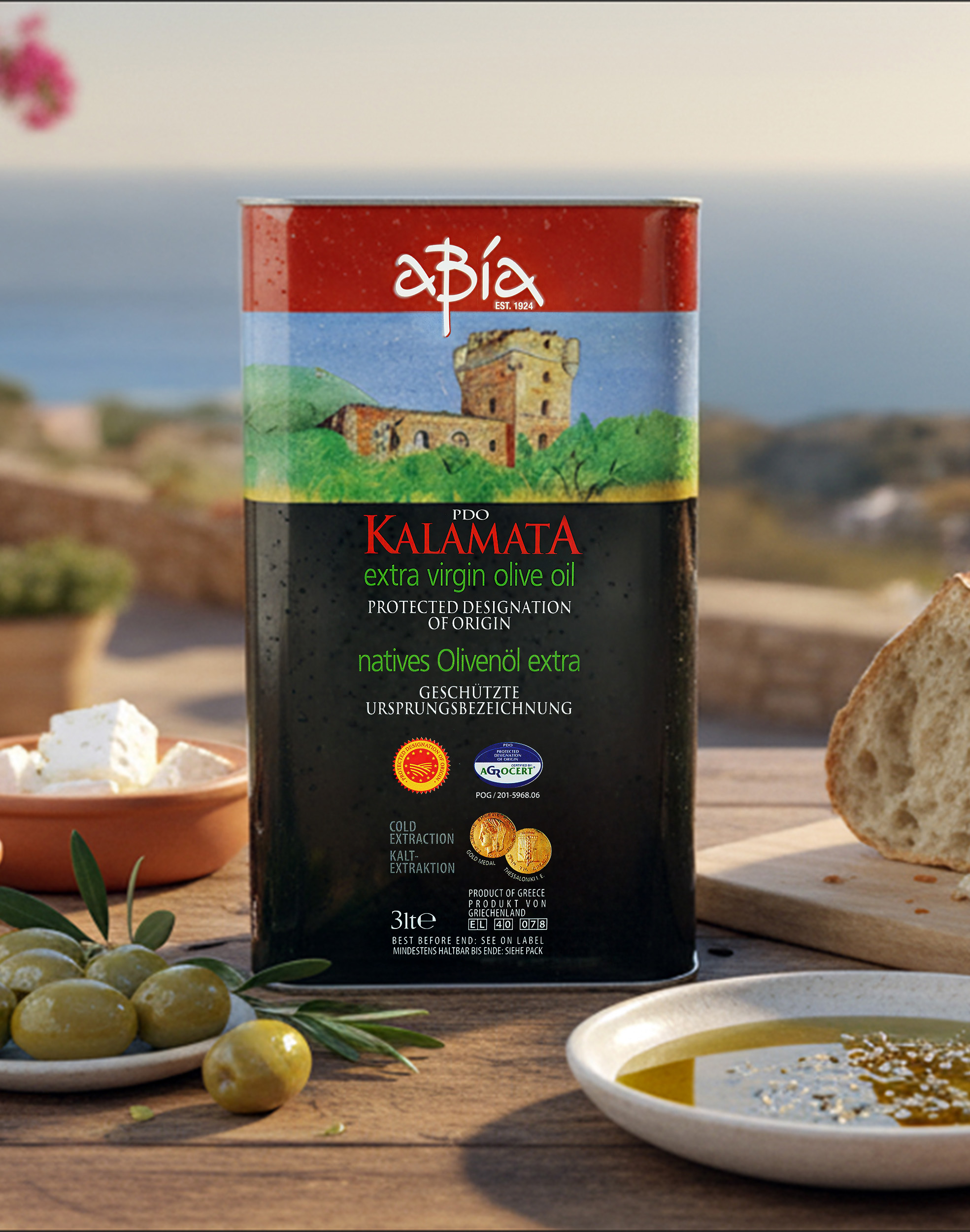 Natives Olivenöl extra, Kalamata, 3 l Kanister