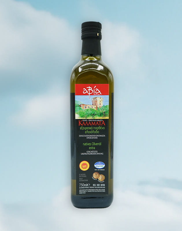 Natives Olivenöl extra, Kalamata, 0,75 l Glasflasche