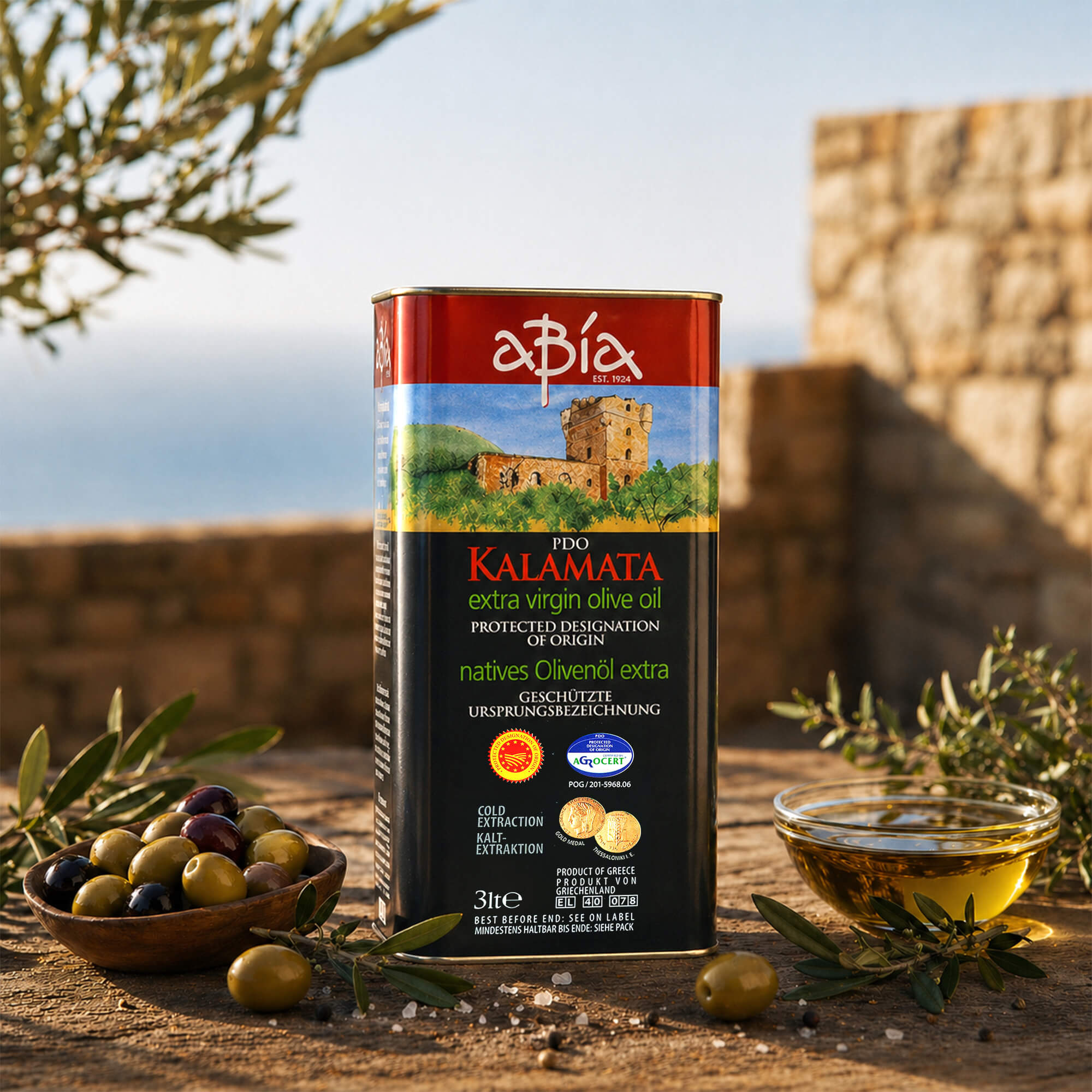 Natives Olivenöl extra, Kalamata, 3 l Kanister